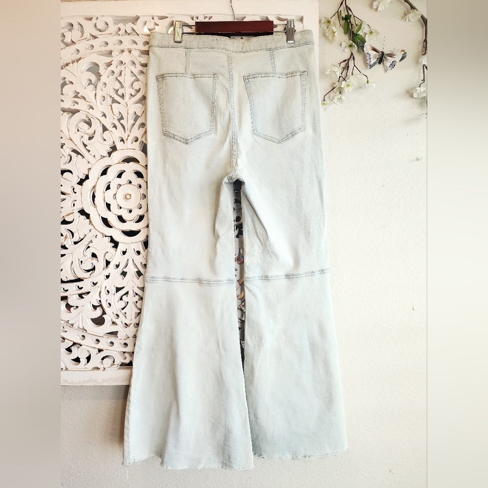 FREE PEOPLE Youthquake Womens Crop Flare Pants Nwot Sz 29 - Picture 13 of 16